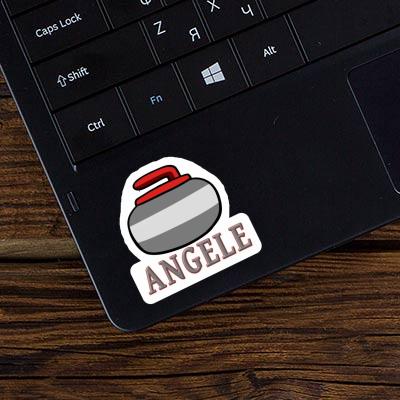 Curling Stone Sticker Angele Image