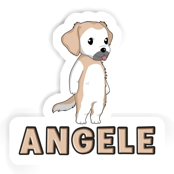 Aufkleber Golden Retriever Angele Gift package Image