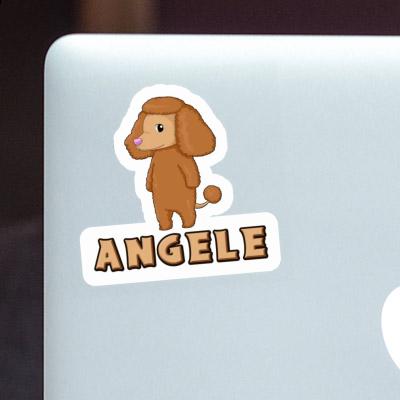 Angele Autocollant Caniche Laptop Image