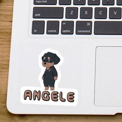 Angele Autocollant Rottweiler Laptop Image