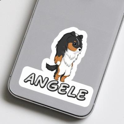 Sheltie Sticker Angele Laptop Image