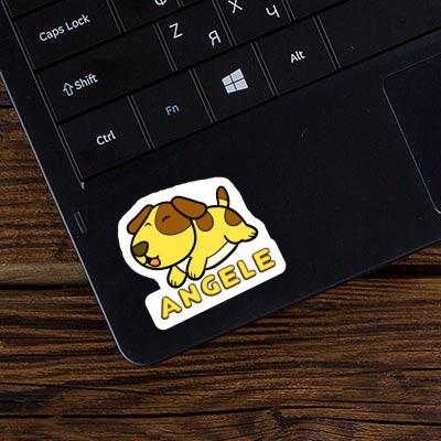 Sticker Angele Hund Notebook Image