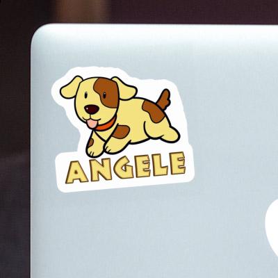 Hund Sticker Angele Laptop Image