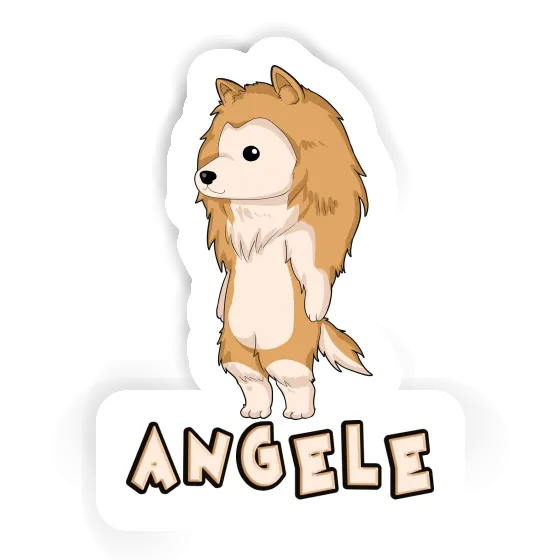 Sticker Collie Angele Laptop Image