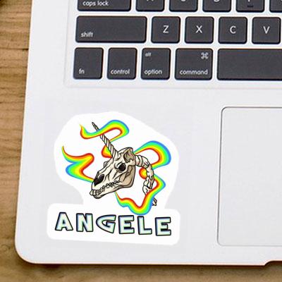 Aufkleber Einhorn-Totenkopf Angele Laptop Image