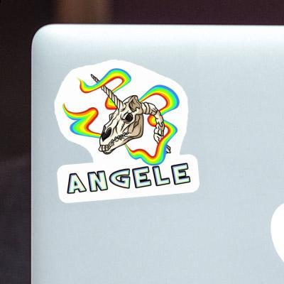 Aufkleber Einhorn-Totenkopf Angele Laptop Image