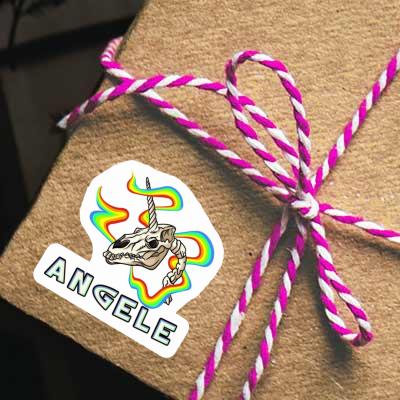 Aufkleber Einhorn-Totenkopf Angele Gift package Image