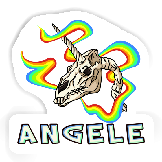 Aufkleber Einhorn-Totenkopf Angele Image