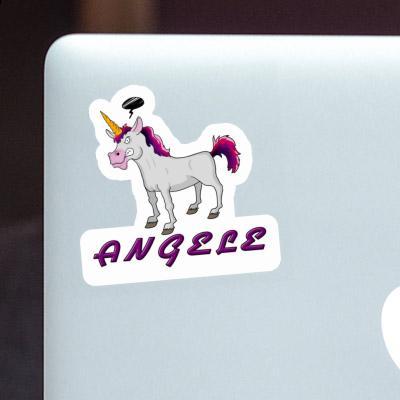 Aufkleber Angele Einhorn Laptop Image