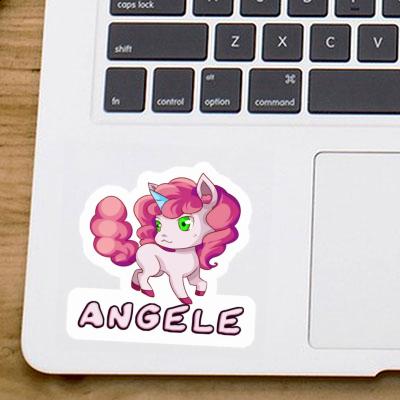 Einhorn Aufkleber Angele Notebook Image