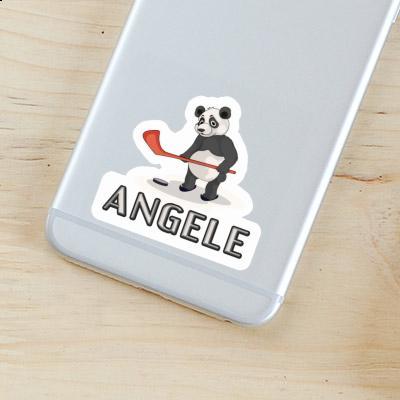 Angele Sticker Ice Hockey Panda Notebook Image