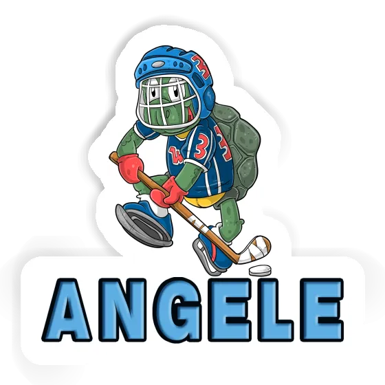 Angele Sticker Hockey Player Laptop Image