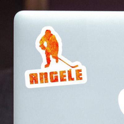 Joueur de hockey Autocollant Angele Notebook Image