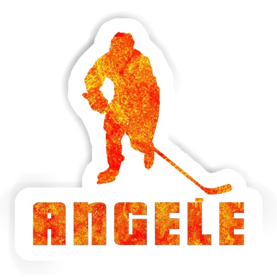 Angele Autocollant Joueur de hockey Notebook Image