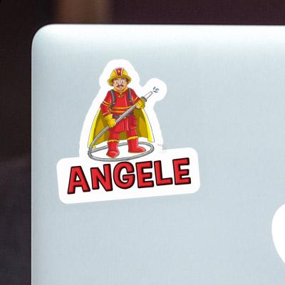 Firefighter Sticker Angele Laptop Image