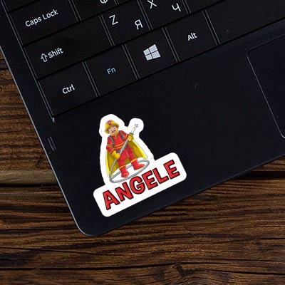 Firefighter Sticker Angele Laptop Image