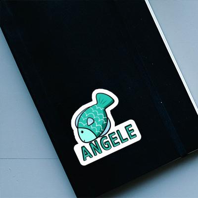 Aufkleber Fisch Angele Laptop Image