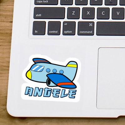 Sticker Angele Flugzeug Laptop Image