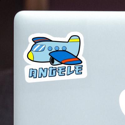 Sticker Angele Flugzeug Laptop Image