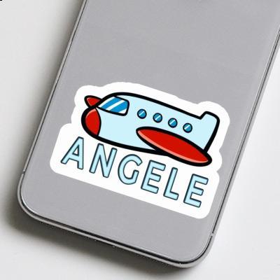 Sticker Angele Flugzeug Image