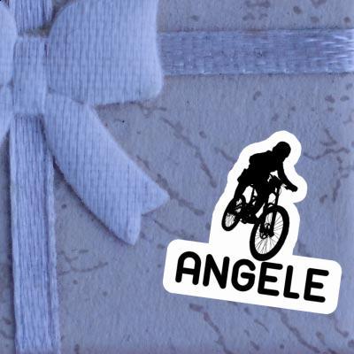 Aufkleber Angele Freeride Biker Notebook Image