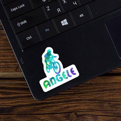 Freeride Biker Sticker Angele Laptop Image