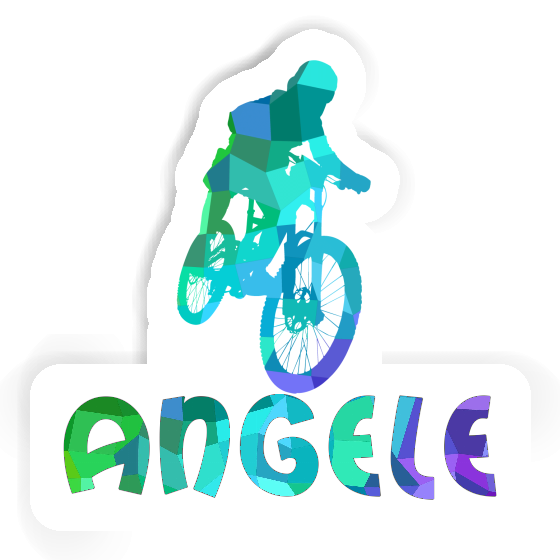 Freeride Biker Sticker Angele Laptop Image