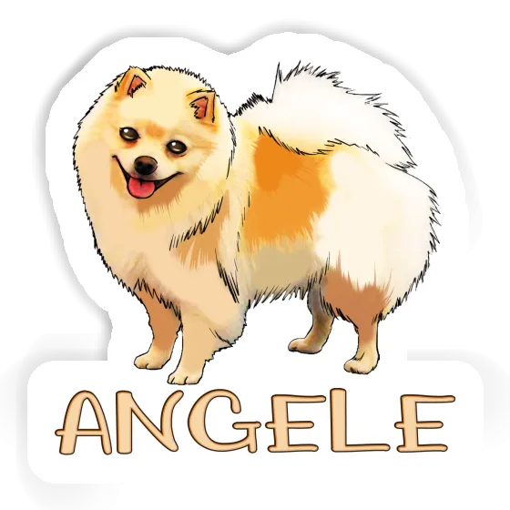 Sticker German Spitz Angele Gift package Image