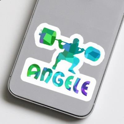 Sticker Angele Gewichtheber Notebook Image