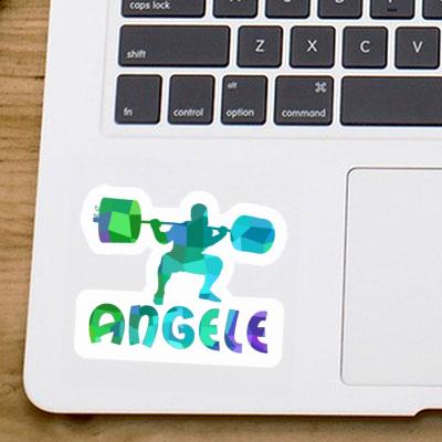 Angele Sticker Weightlifter Notebook Image