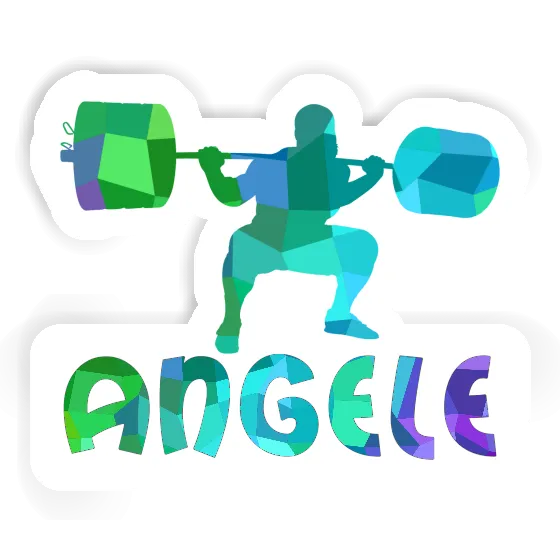 Angele Sticker Weightlifter Laptop Image