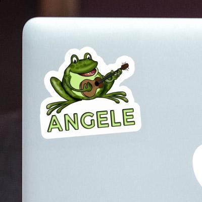 Aufkleber Angele Gitarrenfrosch Notebook Image