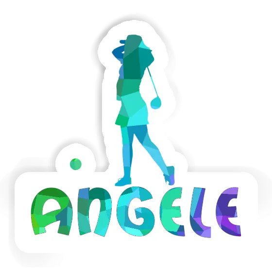 Angele Sticker Golfer Image