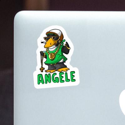 Aufkleber Angele Pinguin Laptop Image