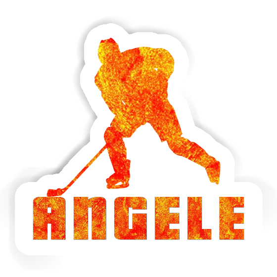 Angele Autocollant Joueur de hockey Laptop Image