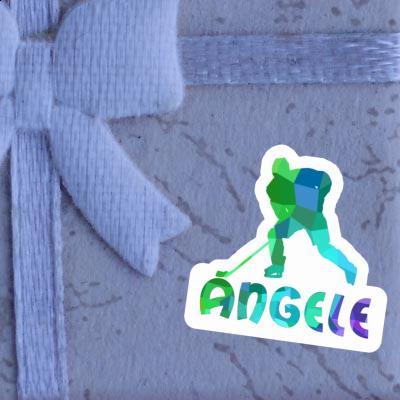 Hockey Player Sticker Angele Notebook Image