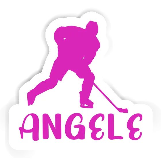 Joueuse de hockey Autocollant Angele Image