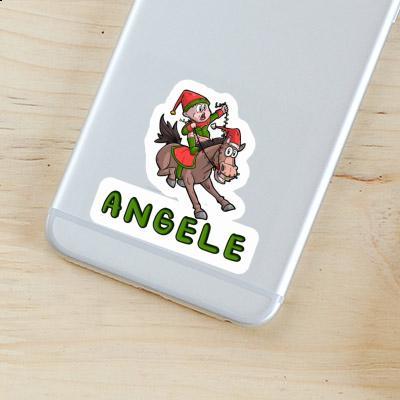 Angele Sticker Weihnachtspferd Laptop Image