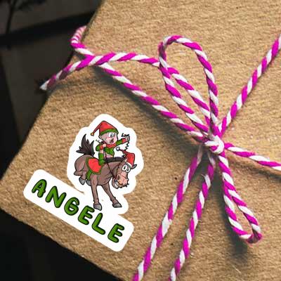 Sticker Christmas Horse Angele Laptop Image