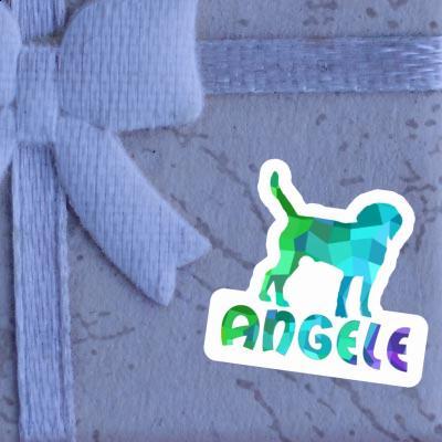 Aufkleber Angele Hund Image