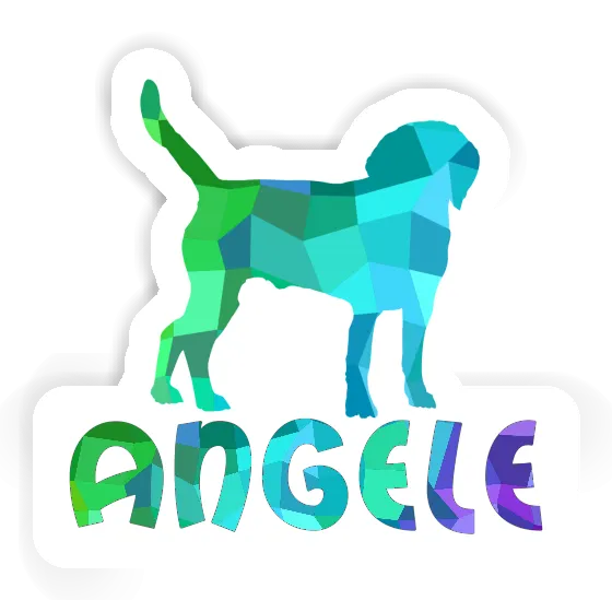 Aufkleber Angele Hund Gift package Image