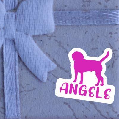 Aufkleber Hund Angele Notebook Image