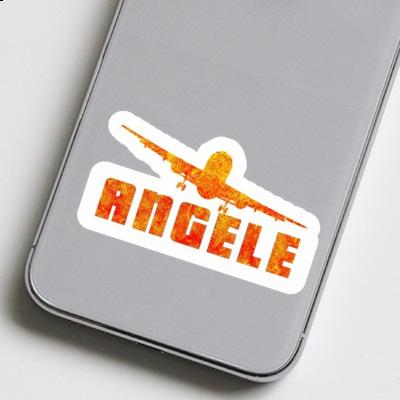 Sticker Angele Flugzeug Image