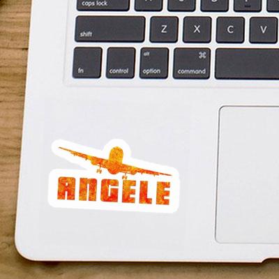 Angele Sticker Airplane Laptop Image