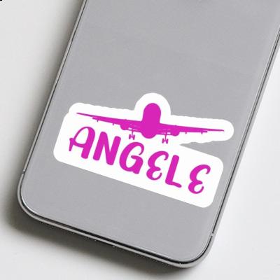 Airplane Sticker Angele Notebook Image