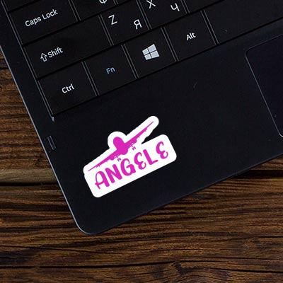 Airplane Sticker Angele Notebook Image