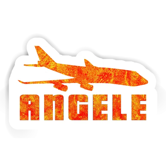 Aufkleber Jumbo-Jet Angele Notebook Image