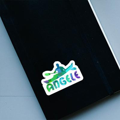 Aufkleber Angele Kajakfahrer Notebook Image