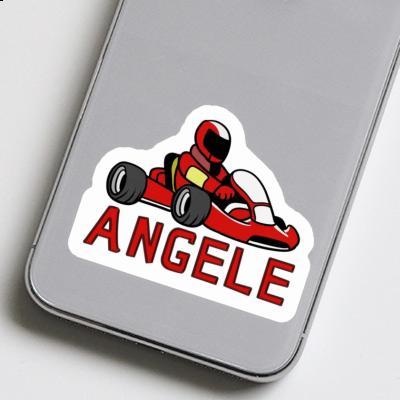 Aufkleber Angele Kartfahrer Laptop Image