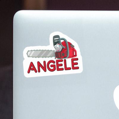 Chainsaw Sticker Angele Laptop Image